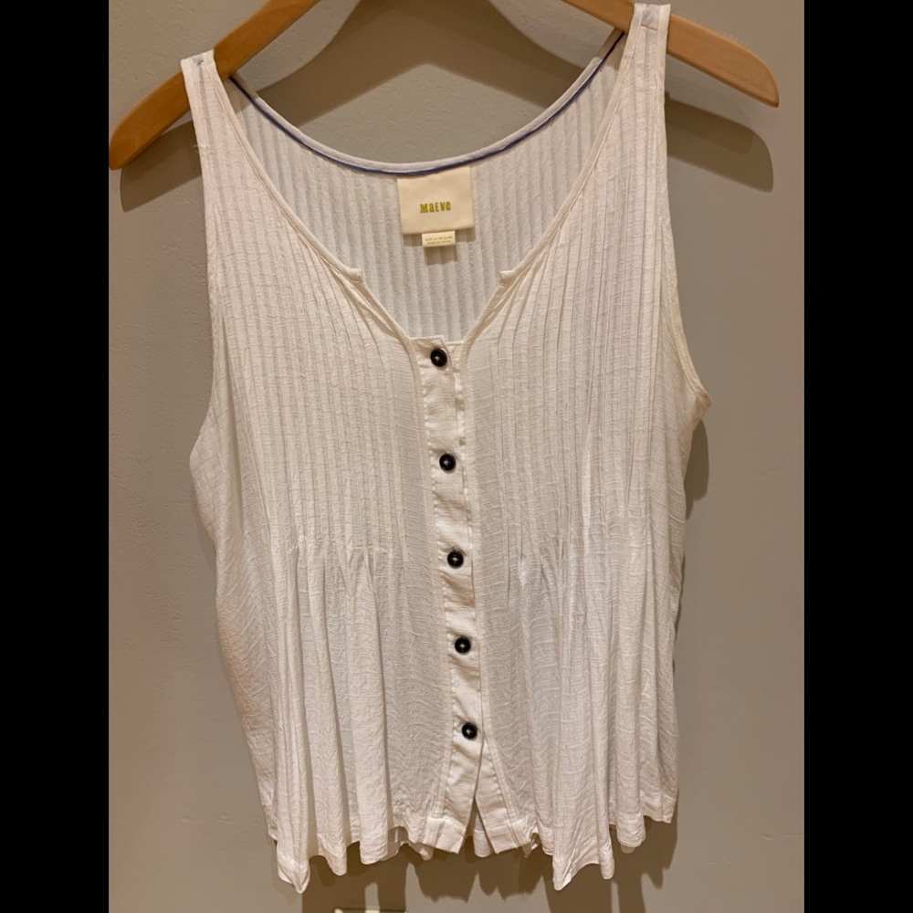 White Maeve tank top